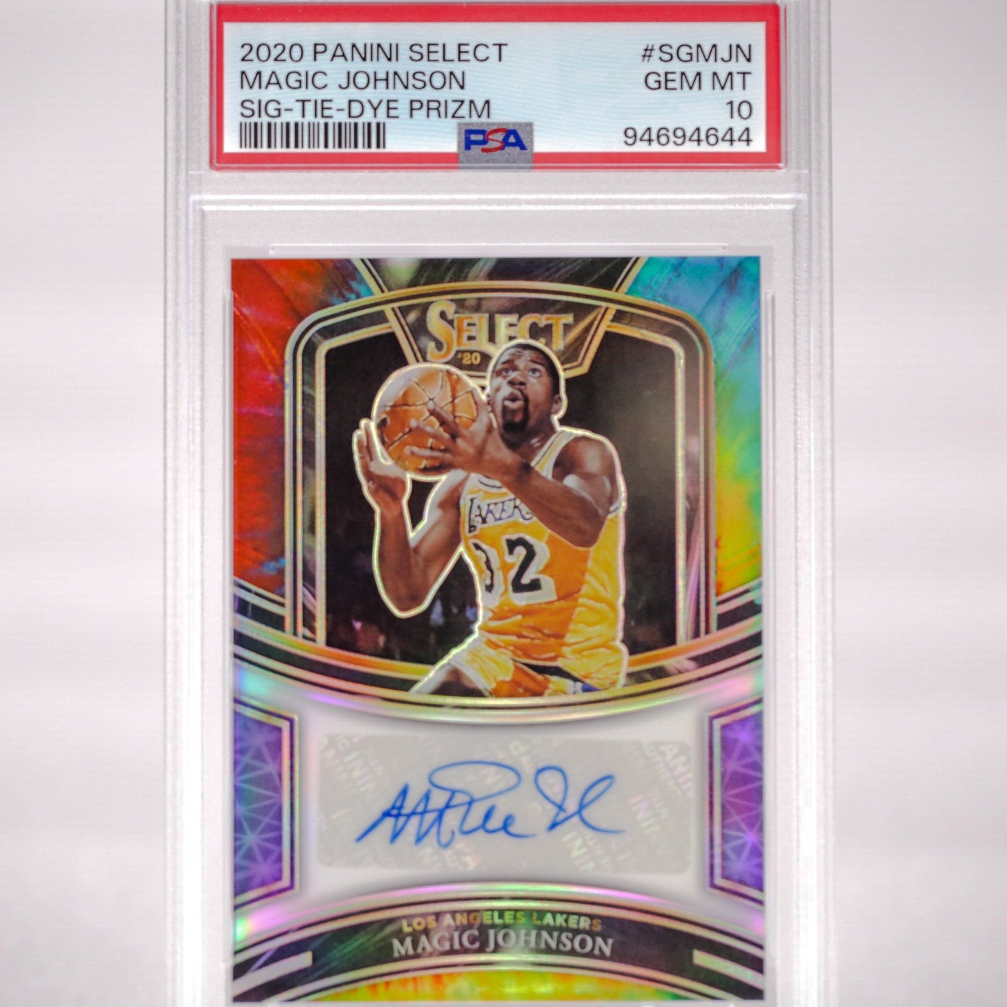 2020 Panini Select Magic Johnson Tie Dye Prizm AUTO PSA 10 - Rad Culture Collective