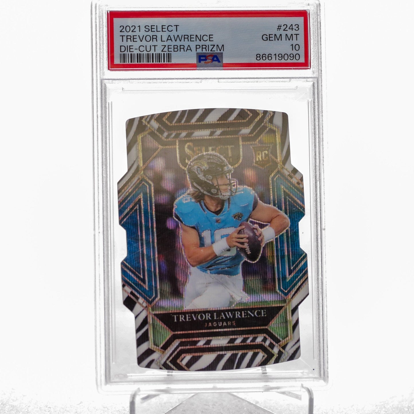 2021 Panini Select Trevor Lawrence Dye - cut Zebra Prizm PSA 10 - Rad Culture Collective