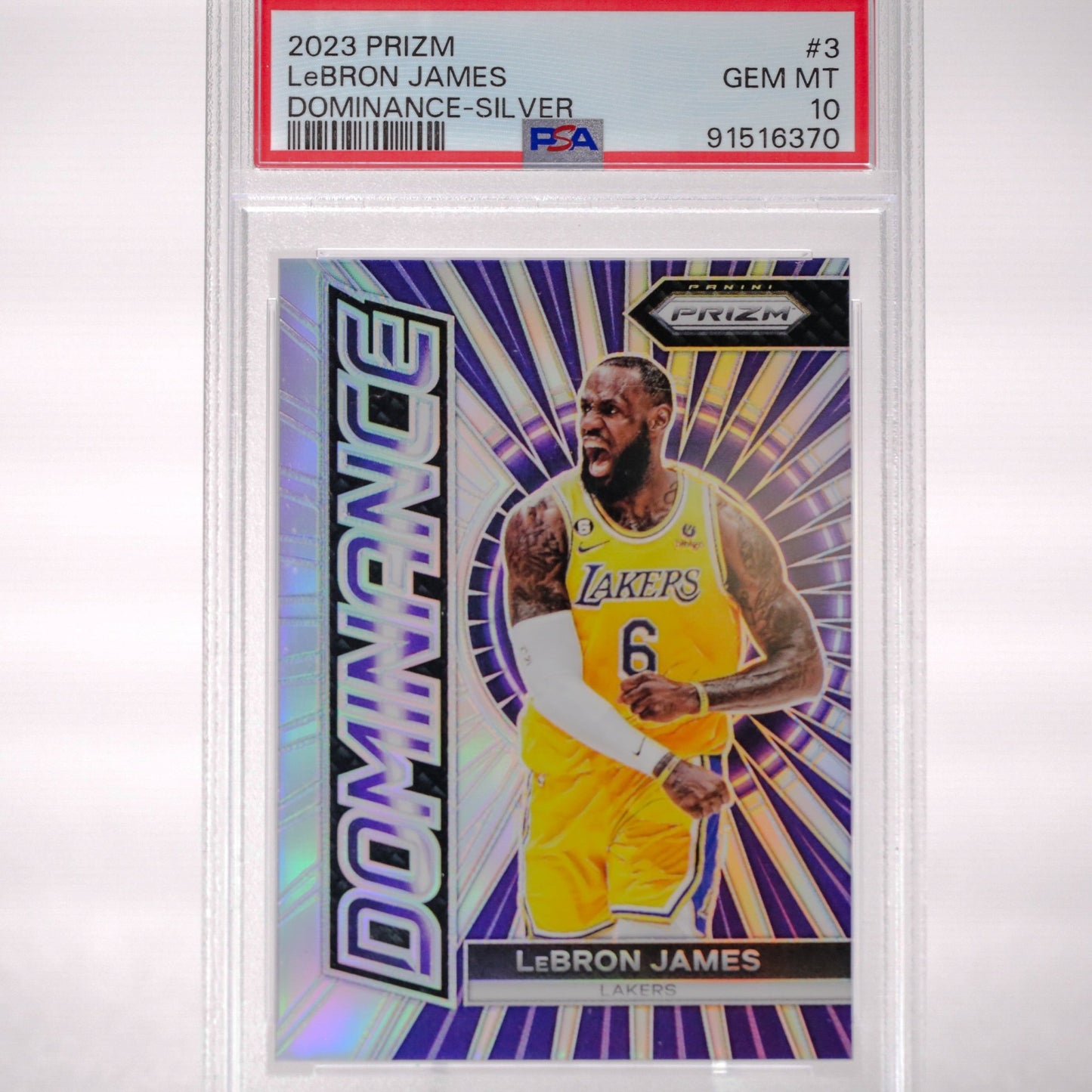 2023 Panini Prizm LeBron James Dominance Silver PSA 10 - Rad Culture Collective