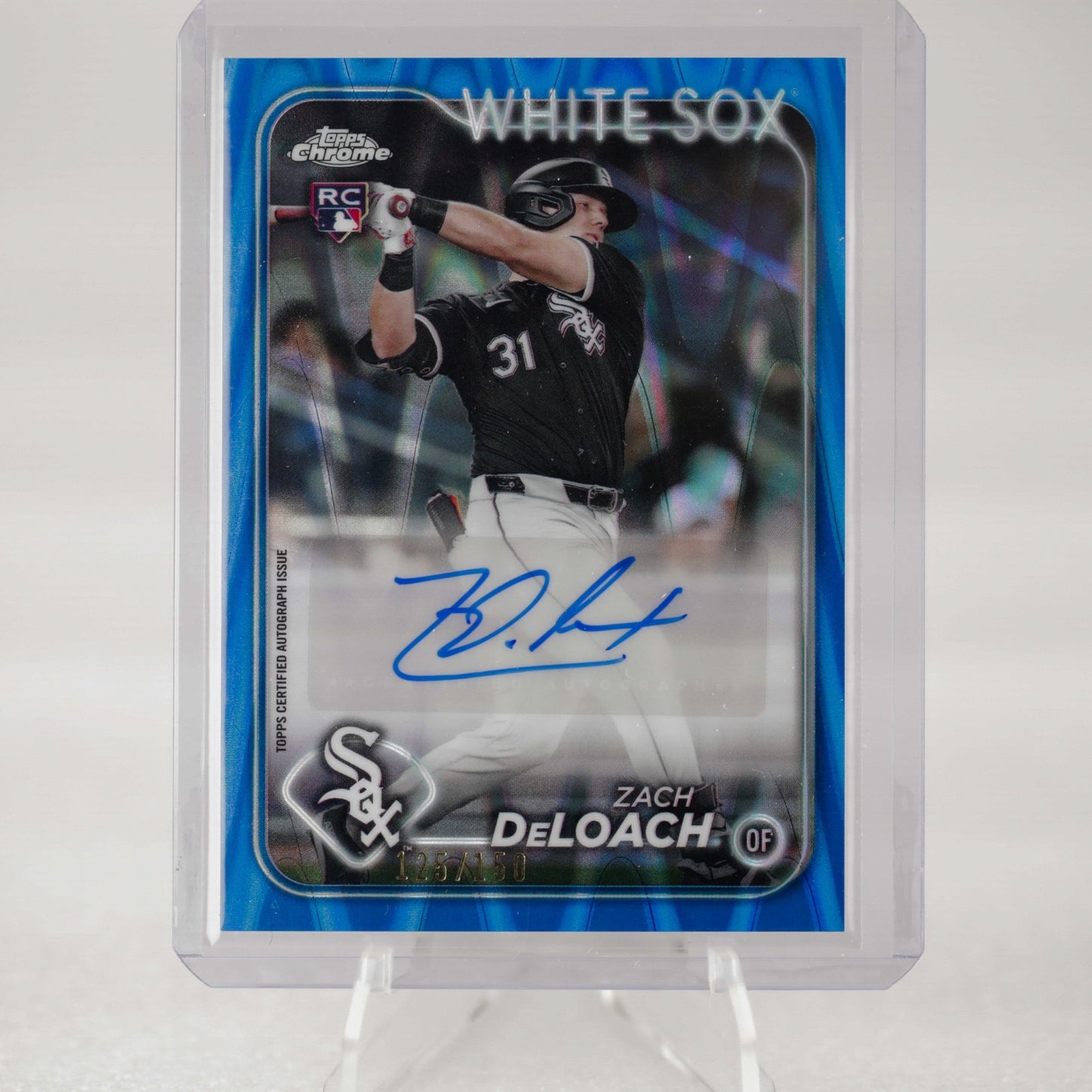 2024 Topps Chrome Update - Zach DeLoach RC Blue ray wave Auto 125_150 - Rad Culture Collective