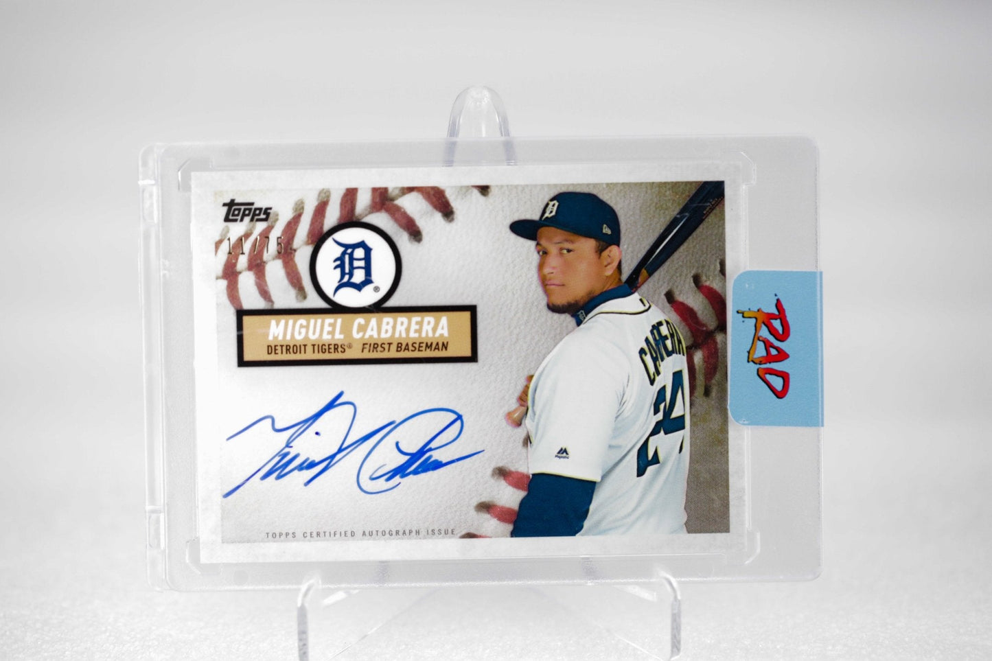 Topps Miguel Cabrera Auto 11_75 - Rad Culture Collective