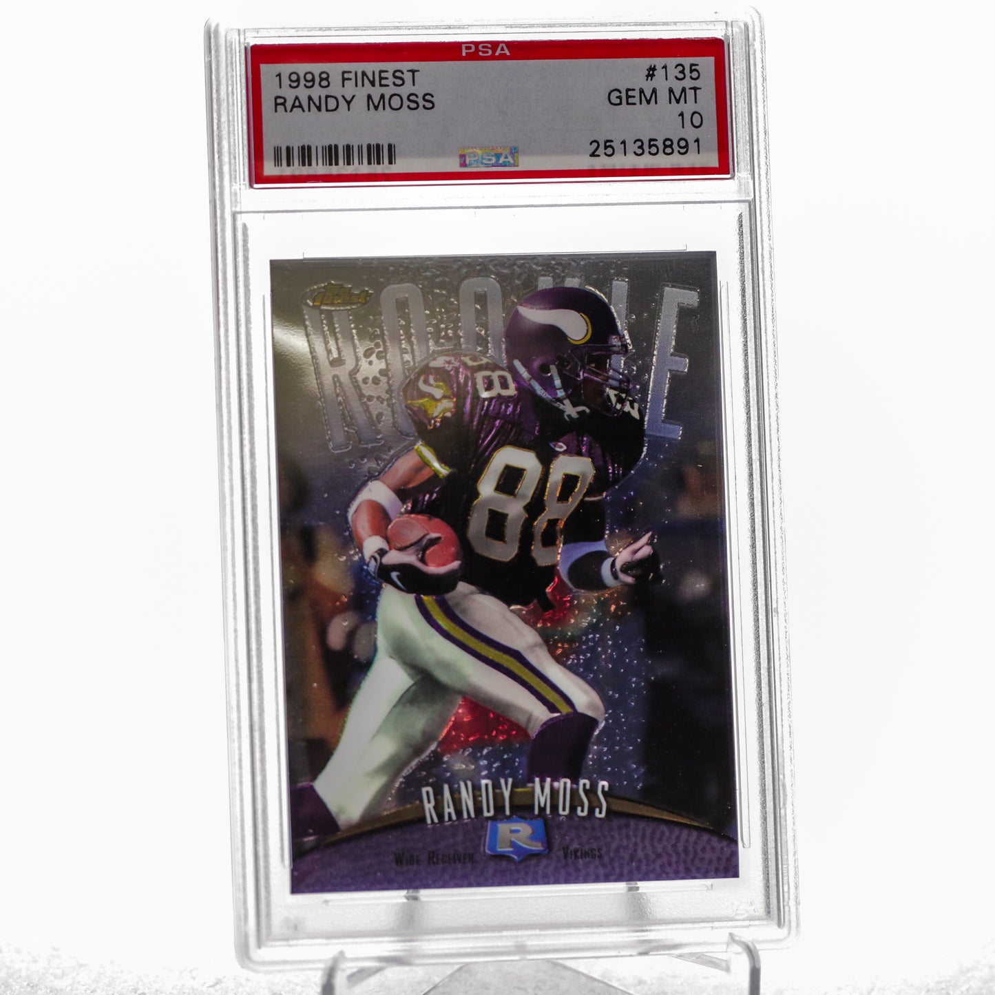 1998 Topps Finest Randy Moss PSA 10