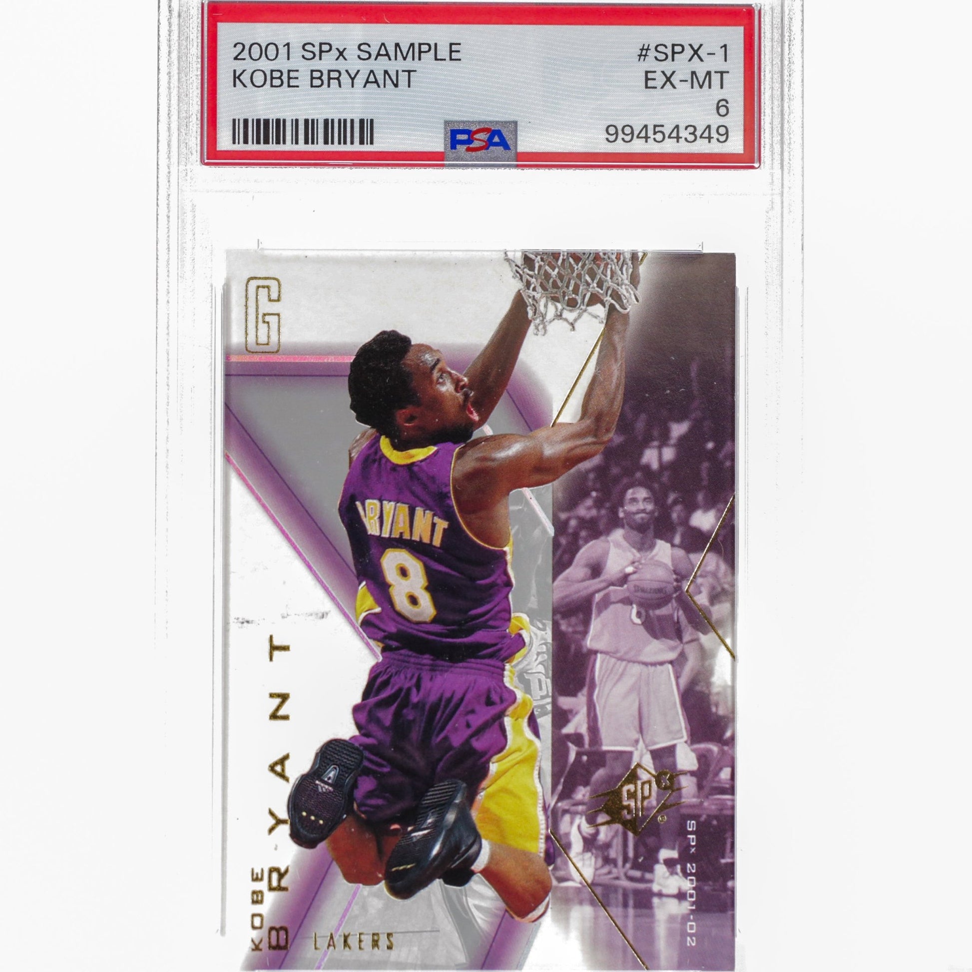 2001 SPx Sample Kobe Bryant PSA 6 - Rad Culture Collective
