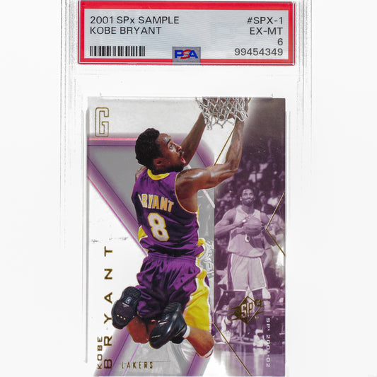 2001 SPx Sample Kobe Bryant PSA 6