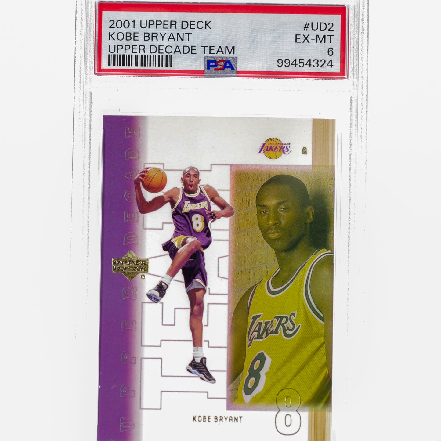 2001 Upper Deck Kobe Bryant Upper Decade Team PSA 6