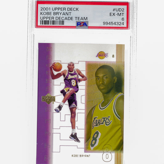 2001 Upper Deck Kobe Bryant Upper Decade Team PSA 6