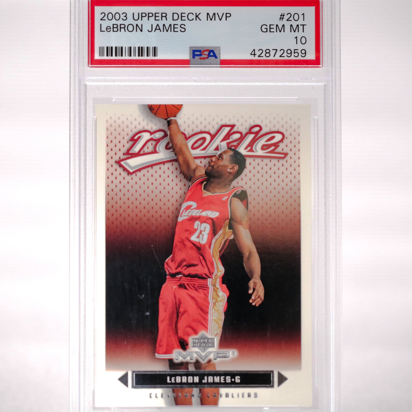 2003 Upper Deck MVP Lebron James RC PSA 10