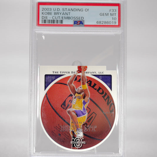 2003 Upper Deck Standing O! Kobe Bryant Dye Cut Embossed PSA 10