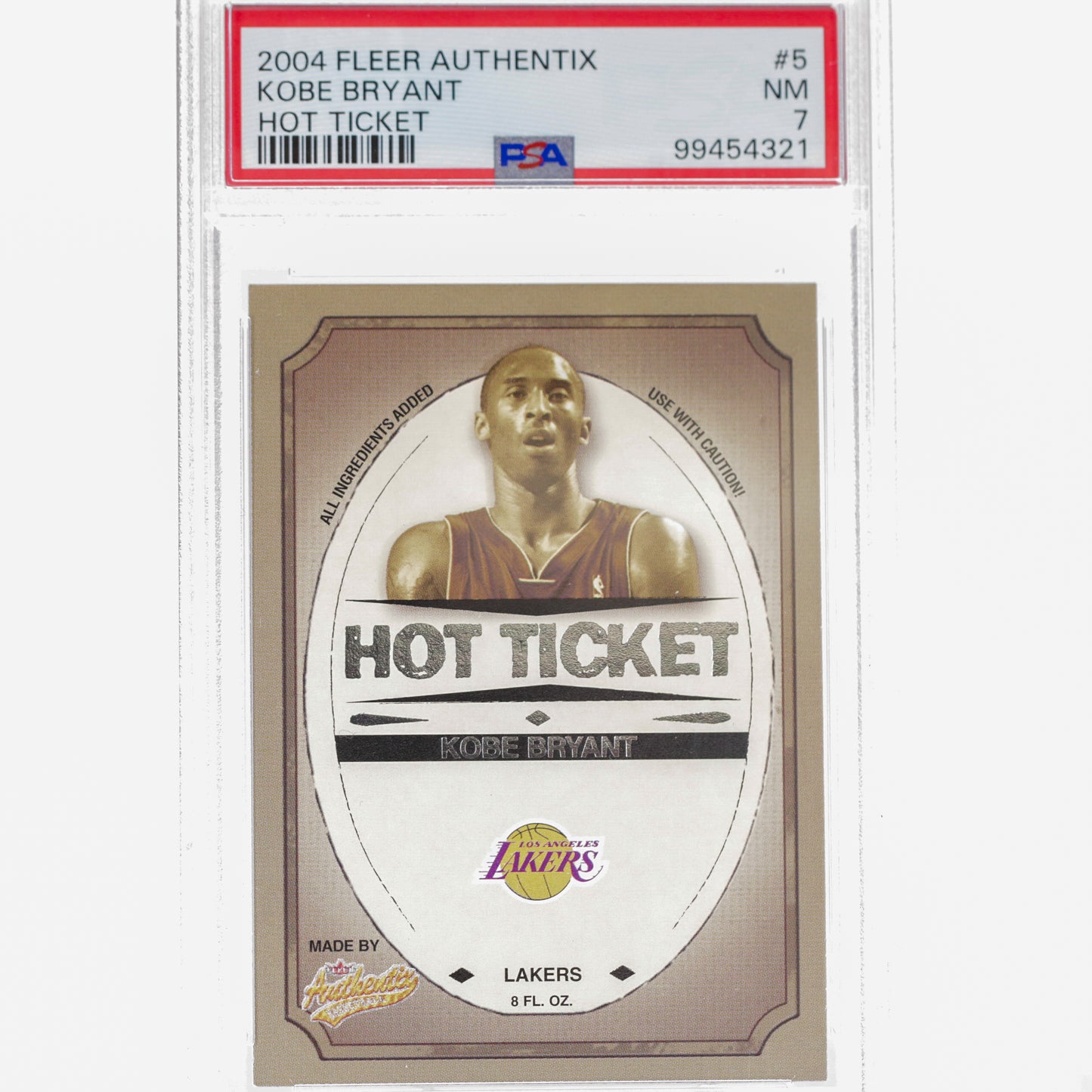 2004 Fleer Authentix Kobe Bryant Hot Ticket PSA 7