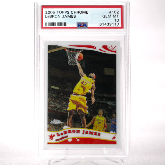 2005 Topps Chrome Lebron James PSA 10