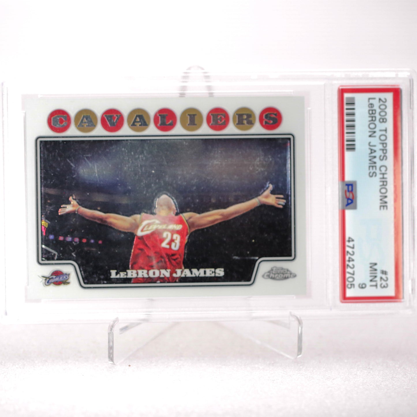 2008 Topps Chrome Lebron James PSA 9