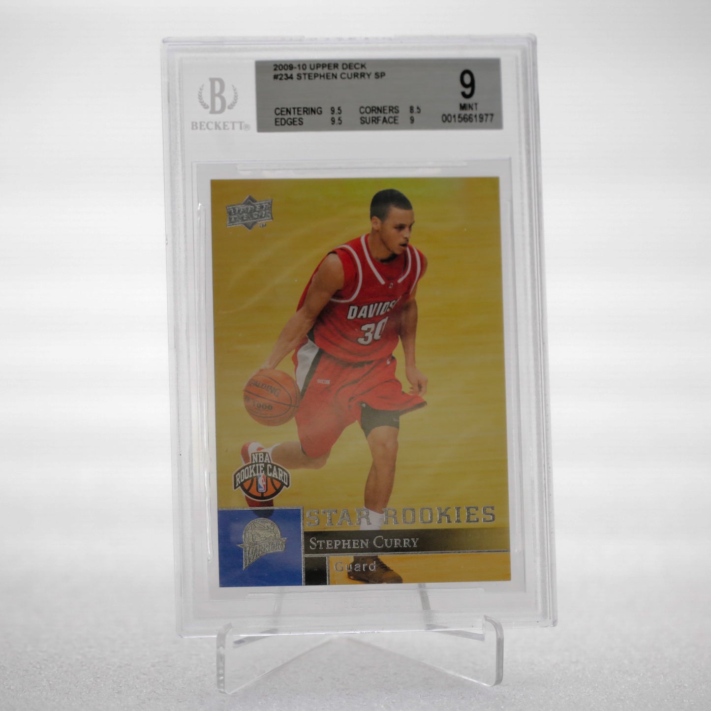 2009-2010 Upper Deck Stephen Curry SP RC Beckett 9