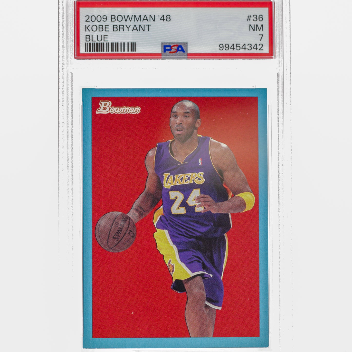 2009 Bowman's 48 Kobe Bryant Blue PSA 7