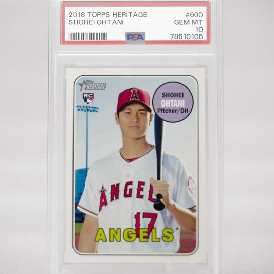 2018 Topps heritage Shohei Ohtani RC PSA 10 - Rad Culture Collective