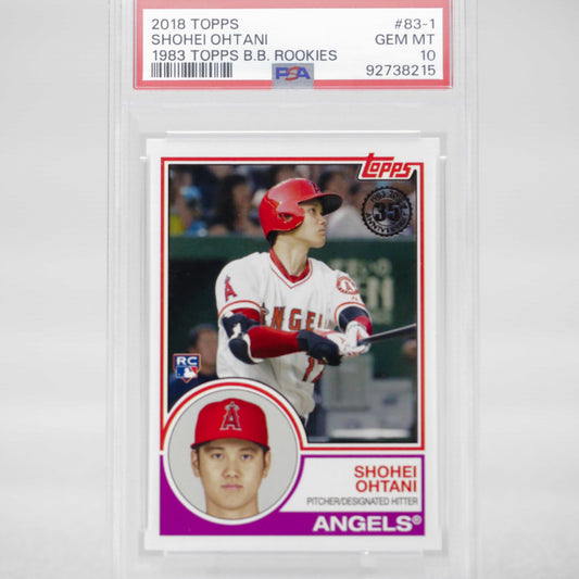 2018 Topps Shohei Ohtani RC 1983 Topps BB Rookie PSA 10 - Rad Culture Collective