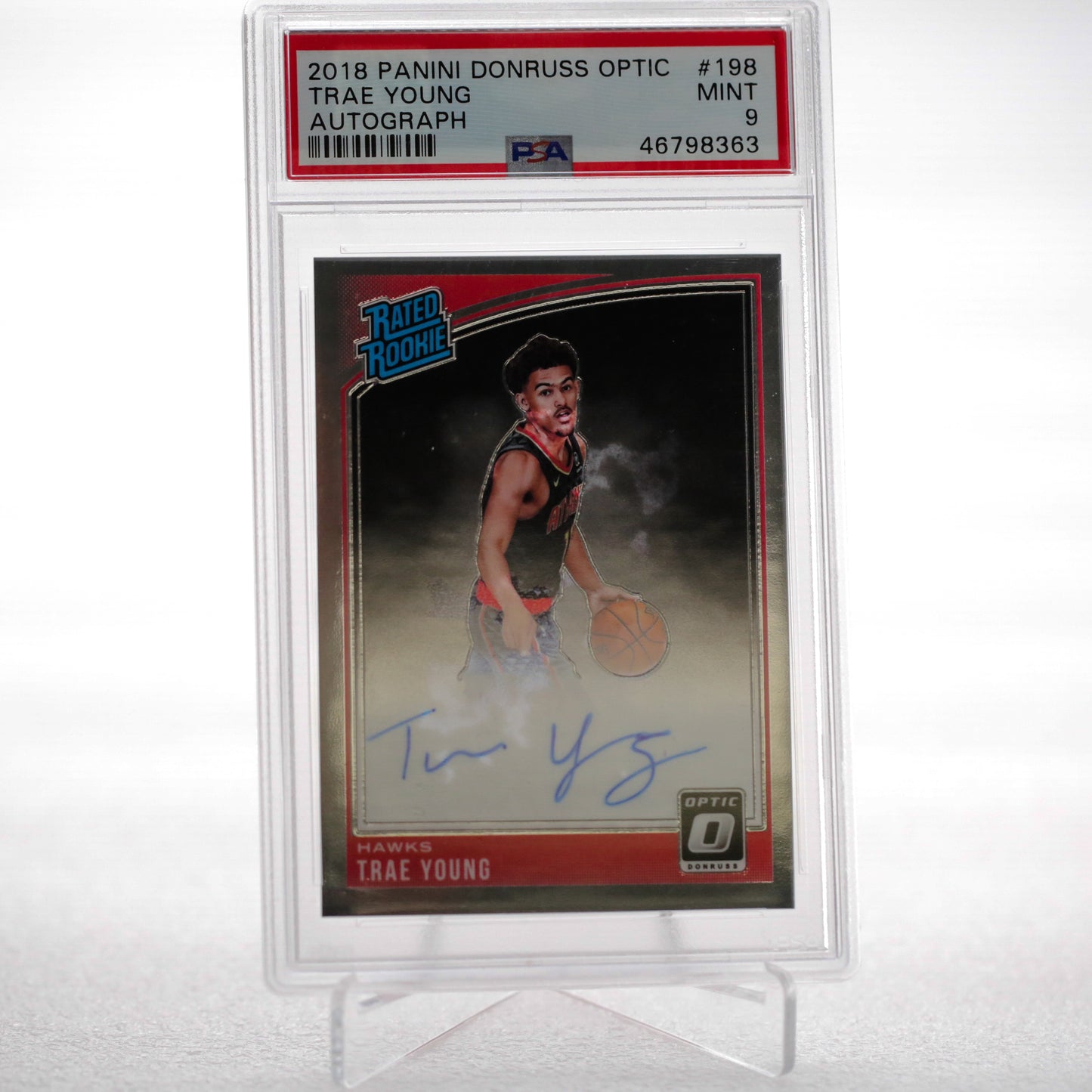 2018 Panini Donruss Optic Trae Young AUTO PSA 9