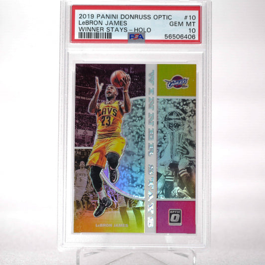 2019 Panini Donruss Optic LeBron James Winner Stays Holo PSA 10 - Rad Culture Collective