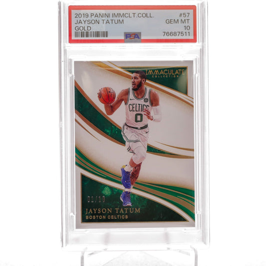 2019 Panini Immaculate Collection Jayson Tatum GOLD 1_10 PSA 10 - Rad Culture Collective