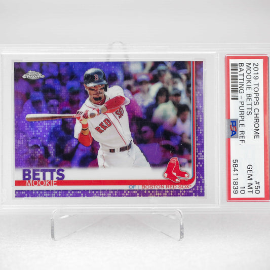 2019 Topp Chrome Mookie Bettws Batting Purple Refractor PSA 10 - Rad Culture Collective