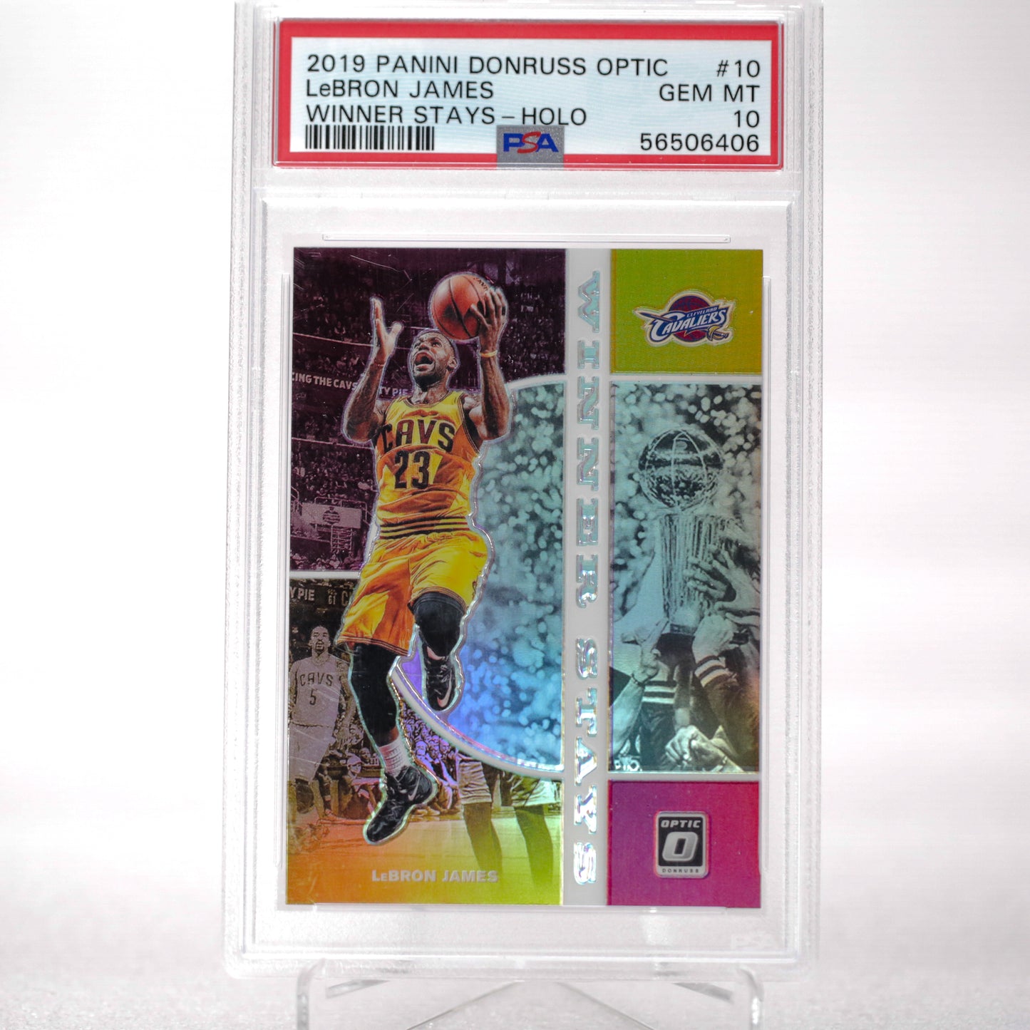 2019 Panini Donruss Optic LeBron James Winner Stays Holo PSA 10