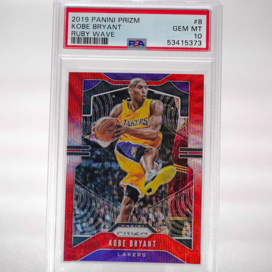 2019 Panini Prizm Kobe Bryant Ruby Wave PSA 10