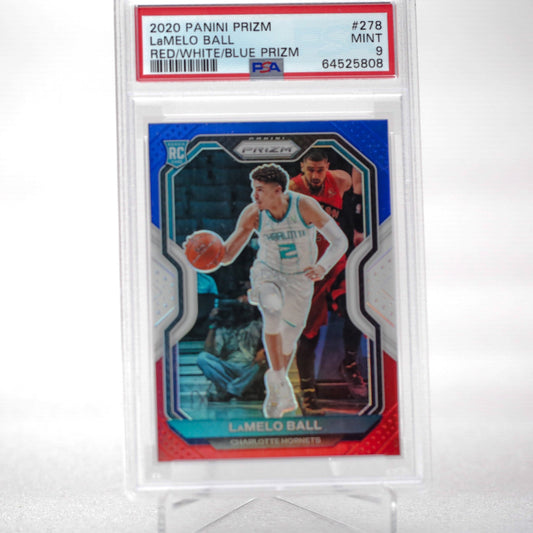 2020 Panini Prizm LaMelo Ball RED WHITE BLUE Prizm PSA 9 - Rad Culture Collective