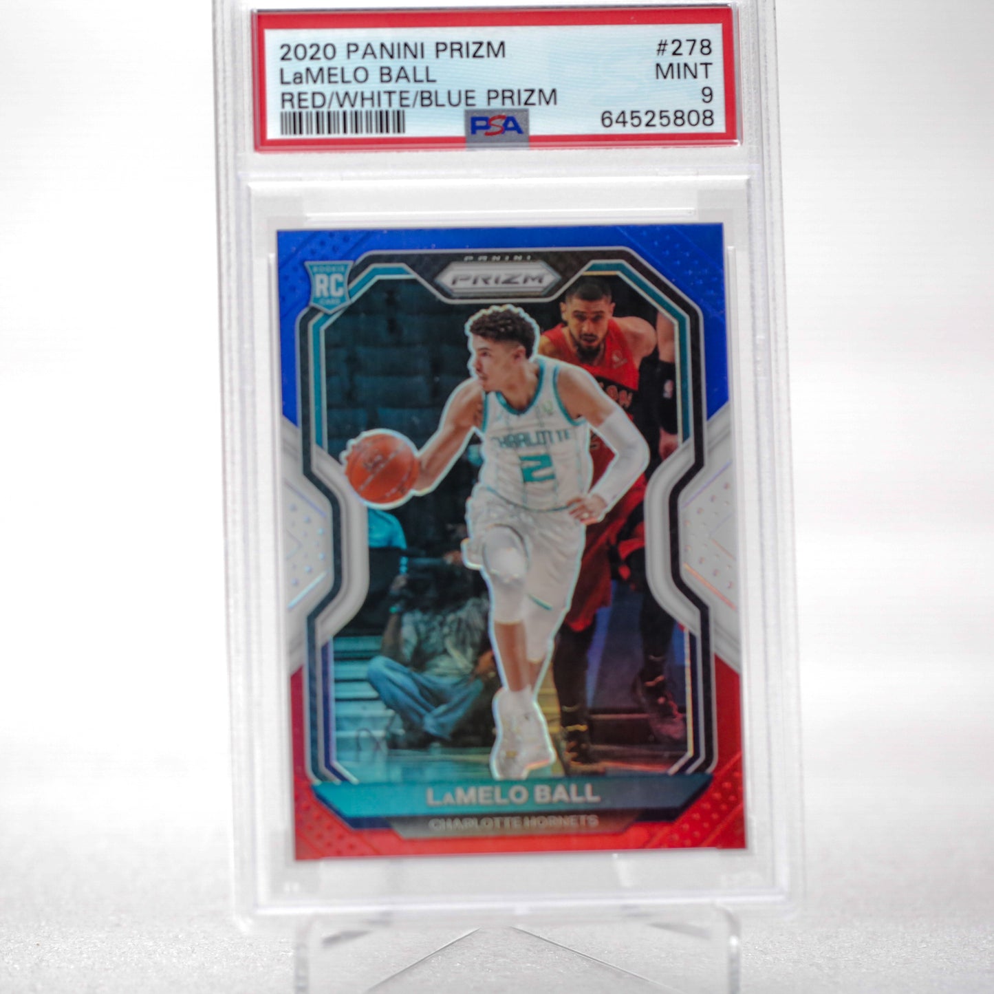 2020 Panini Prizm LaMelo Ball RED WHITE BLUE Prizm PSA 9