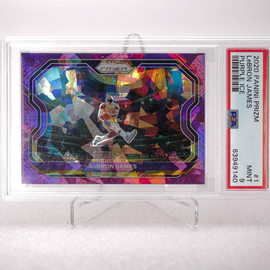 2020 Panini Prizm Lebron James Purple Ice PSA 9