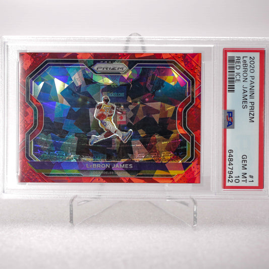 2020 Panini Prizm LeBron James RED ICE PSA 10