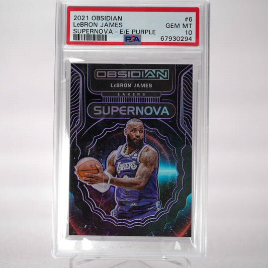 2021 Panini Obsidian LeBron James Supernova E E Purple PSA 10 - Rad Culture Collective