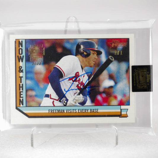 2022 Topps Heritage Freddie Freeman Now & Then Auto 1_1 - Rad Culture Collective