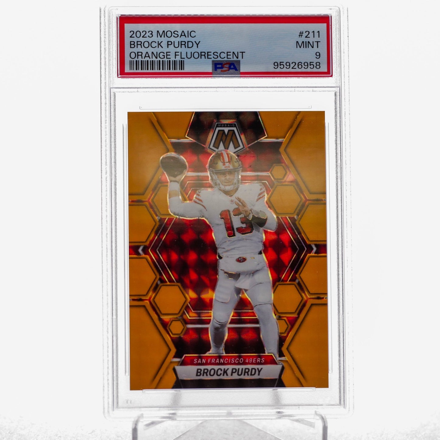 2023 Panini Mosaic Brock Purdy Orange Fluorescent PSA 9 - Rad Culture Collective
