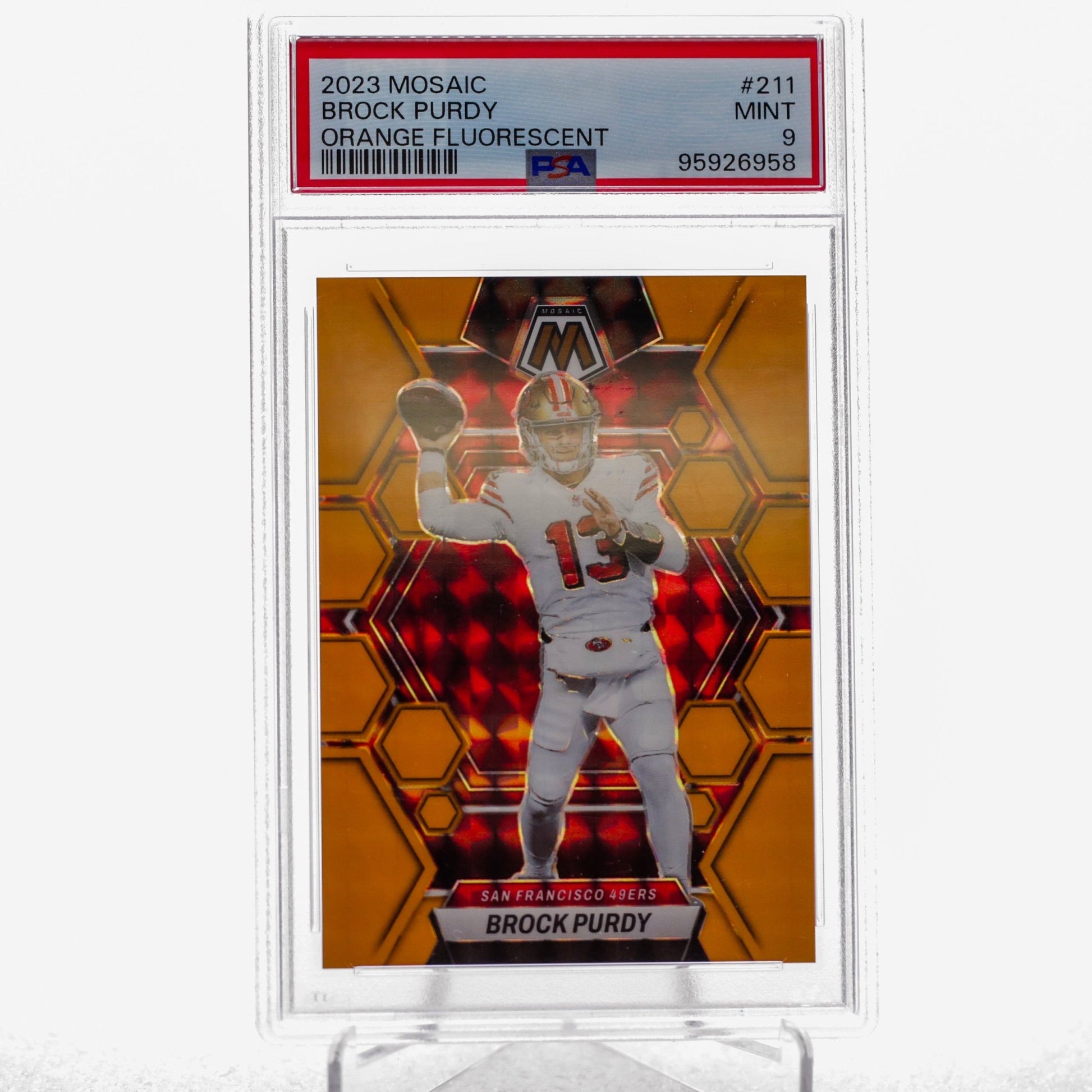 2023 Panini Mosaic Brock Purdy Orange Fluorescent PSA 9 - Rad Culture Collective