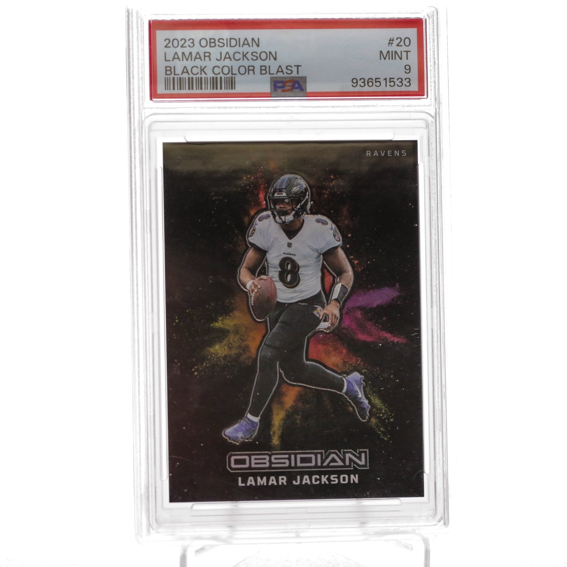 2023 Panini Obsidian Lamar Jackson Black Color Blast PSA 9 - Rad Culture Collective