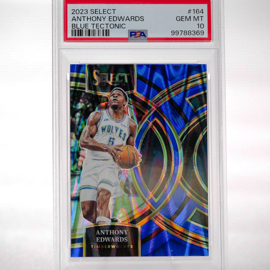 2023 Panini Select Anthony Edwards Blue Tectonic PSA 10 - Rad Culture Collective