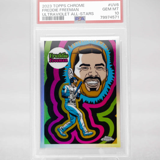 2023 Topps Chrome Freddie Freeman Ultraviolet All - star PSA 10 - Rad Culture Collective