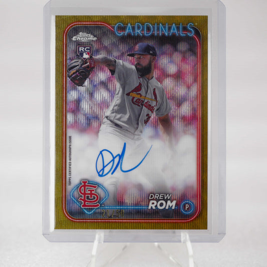 2024 Topps Chrome Update - Drew Rom RC Gold Auto 21_50 - Rad Culture Collective
