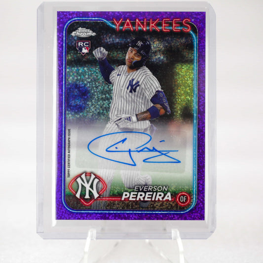 2024 Topps Chrome Update - Everson Pereira RC Purple Sparkle Auto 121_299 - Rad Culture Collective