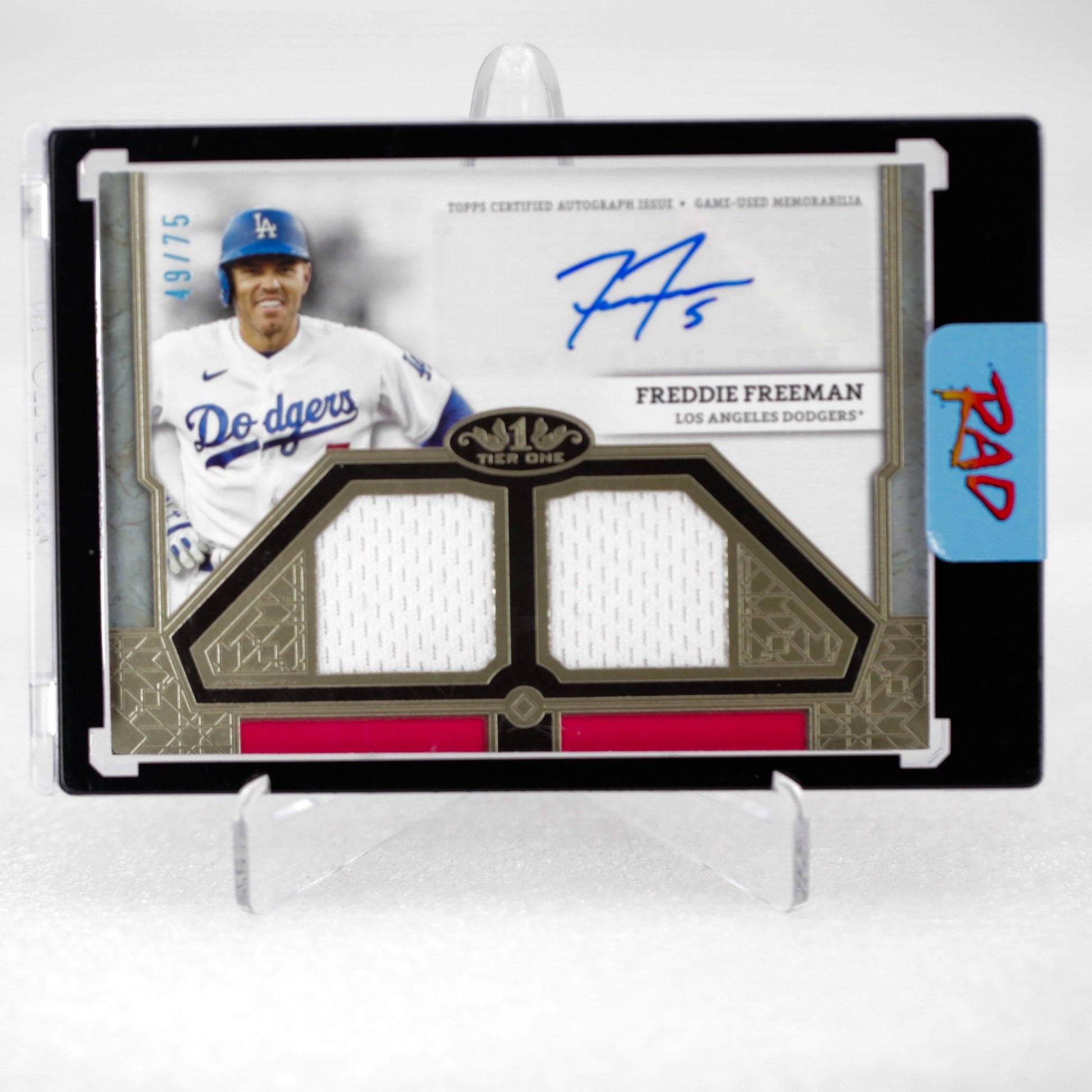 Topps Tier 1 Freddie Freeman Patch Auto 49_75 - Rad Culture Collective